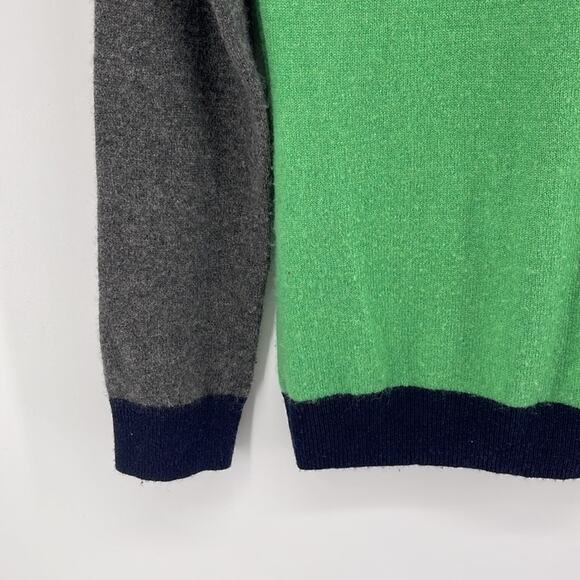 Talbots 100% cashmere colorblock turtleneck knit sweater - Picture 3 of 6